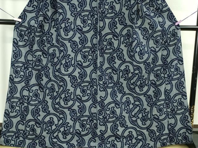 平和屋本店▽希少　久留米絣　単衣　綿　木綿の花　池田光政作　池田絣工房謹製　証紙・反端付き　逸品　DZAB7936kh6