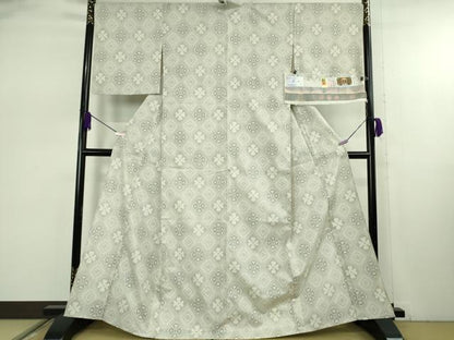 平和屋本店▽希少　現代龍郷　龍郷絣　本場大島紬　白大島　単衣　涼風　夢おりの郷謹製　証紙付き　逸品　DZAB7937kh6