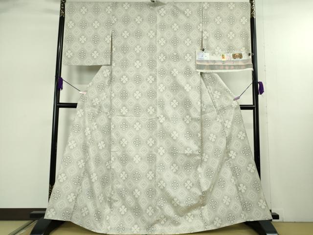 平和屋本店▽希少　現代龍郷　龍郷絣　本場大島紬　白大島　単衣　涼風　夢おりの郷謹製　証紙付き　逸品　DZAB7937kh6