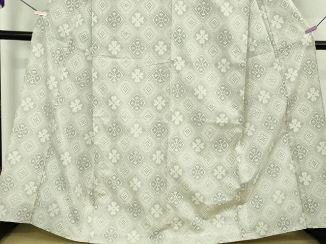 平和屋本店▽希少　現代龍郷　龍郷絣　本場大島紬　白大島　単衣　涼風　夢おりの郷謹製　証紙付き　逸品　DZAB7937kh6