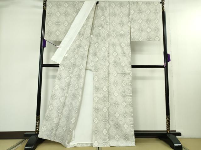 平和屋本店▽希少　現代龍郷　龍郷絣　本場大島紬　白大島　単衣　涼風　夢おりの郷謹製　証紙付き　逸品　DZAB7937kh6