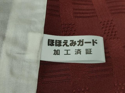 平和屋本店＊希少　沖縄県最高級織物　夏物　首里花倉織　首里織　花織・絽織・紗織　葡萄茶色地　逸品　DZAB7939kh6