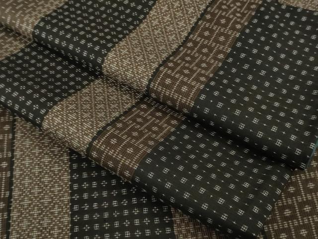 平和屋着物●極上　本場大島紬　9マルキ　吉祥間道　やまと誂製　ロング丈　逸品　DZAB7947kh6