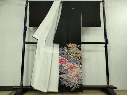 平和屋本店●極上　本加賀友禅作家　中町博志　黒留袖　松花文　逸品　DZAB7959kh6