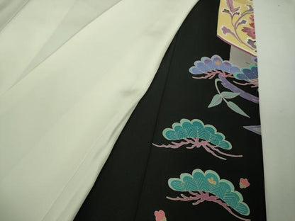 平和屋本店●極上　本加賀友禅作家　中町博志　黒留袖　松花文　逸品　DZAB7959kh6
