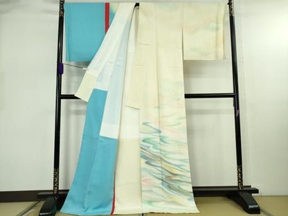 平和屋本店●極上　創業460年・千總　訪問着　霞文　暈し染め　金彩　ロング丈　たとう紙・タグ付き　逸品　未使用　DZAB7975kh6