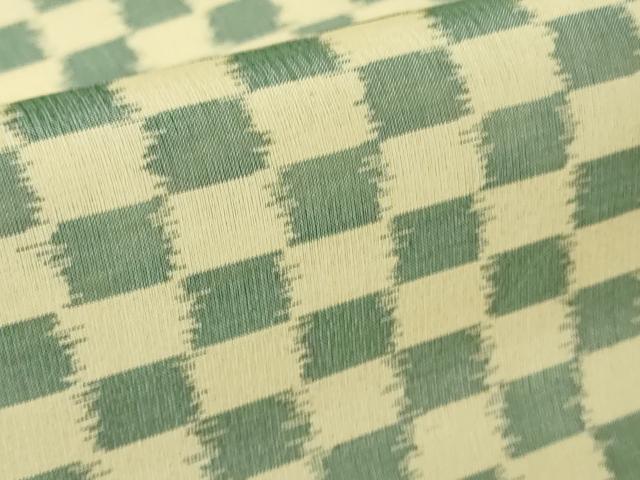 平和屋本店＊極上　夏物　紗紬　市松文様　高島屋扱い　逸品　DZAB7977kh6