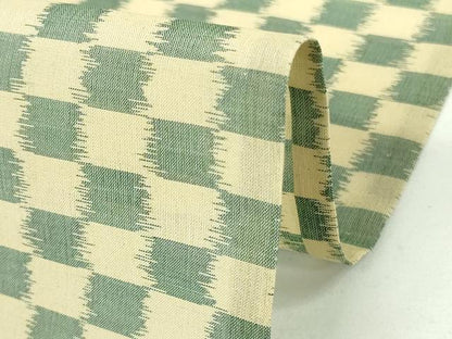 平和屋本店＊極上　夏物　紗紬　市松文様　高島屋扱い　逸品　DZAB7977kh6
