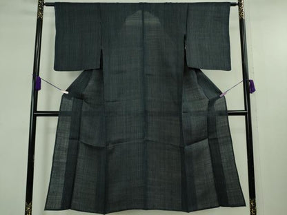 平和屋本店＊極上　夏物　重要無形文化財　本場宮古上布　苧麻　縞　逸品　DZAB7978kh6