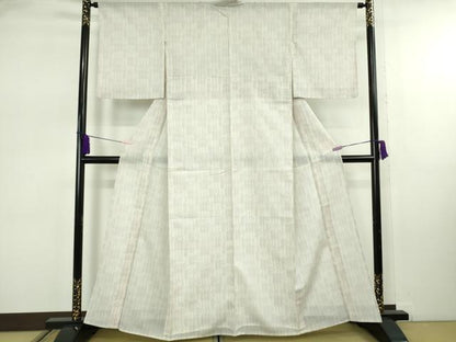 平和屋着物＊極上　夏物　明石ちぢみ　絣間道　逸品　DZAB7981kh6