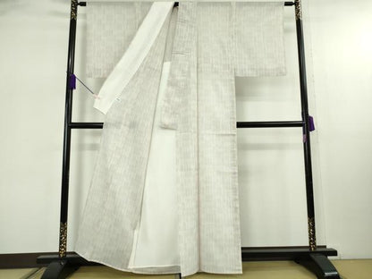 平和屋着物＊極上　夏物　明石ちぢみ　絣間道　逸品　DZAB7981kh6