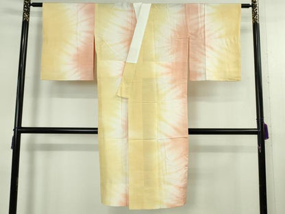平和屋本店●極上　都喜ヱ門 本場大島紬 白大島・長襦袢(無双仕立て)セット　7マルキ　藤白泥　藤絹織物謹製　証紙付き　逸品　DZAB7986kh6