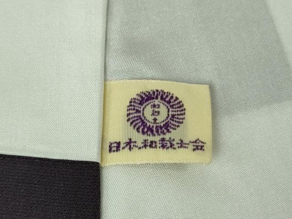 平和屋本店●極上　訪問着・長襦袢(無双仕立て)セット　総手刺繍　吉祥花文　深紫色地　金銀糸　逸品　未使用　DZAB7991kh6