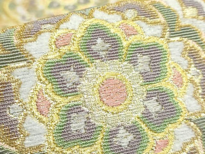 平和屋本店●極上　六通柄袋帯　金華山織　大鏡裏重ね　金銀糸　逸品　DZAB8025kh6