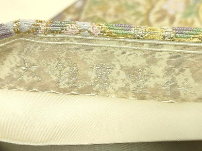 平和屋本店●極上　六通柄袋帯　金華山織　大鏡裏重ね　金銀糸　逸品　DZAB8025kh6