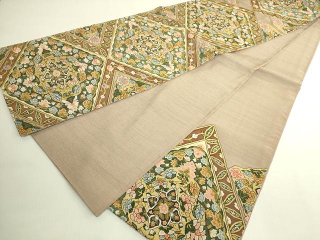 平和屋本店●極上　明綴れ　袋帯　正倉院花文　金糸　逸品　DZAB8032kh6
