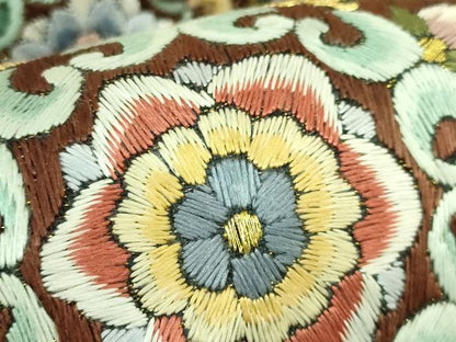 平和屋本店●最高級　袋帯　駒刺繍　総刺繍　正倉院花文　金糸　逸品　DZAB8034kh6
