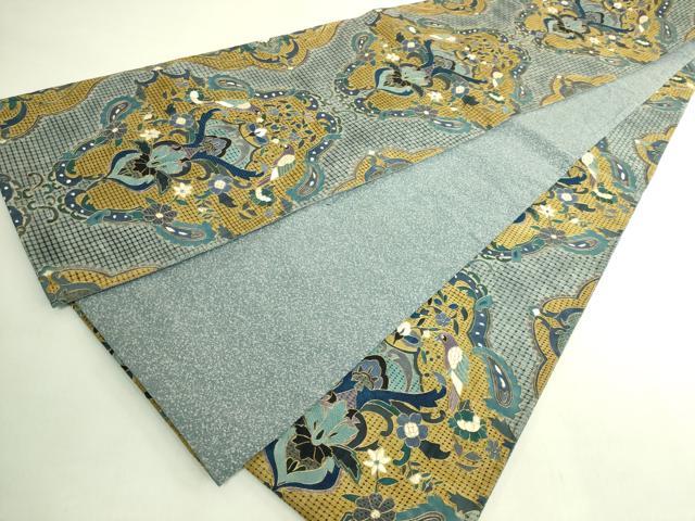 平和屋本店●最高級　中国三大刺繍　スワトウ刺繍　汕頭刺繍　総刺繍　絽刺し　全通柄袋帯　向かい鳥花文　金糸　逸品　DZAB8035kh6