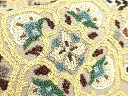 平和屋本店●極上　中国三大刺繍　総相良刺繍　総刺繍　全通柄袋帯　正倉院花文　逸品　DZAB8038kh6