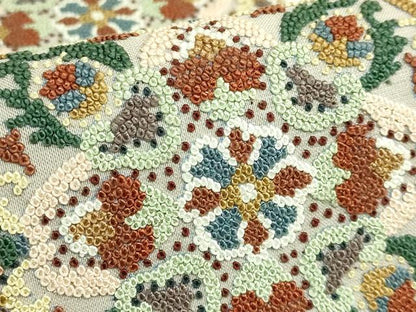 平和屋本店●最高級　中国三大刺繍　総相良刺繍　総刺繍　袋帯　正倉院花文　逸品　DZAB8039kh6