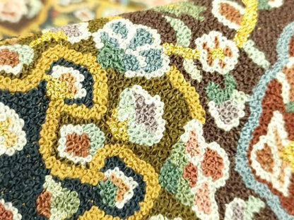 平和屋本店●最高級　中国三大刺繍　総相良刺繍　総刺繍　袋帯　200万粒　総詰め　切り嵌め正倉院花文　金糸　逸品　DZAB8041kh6