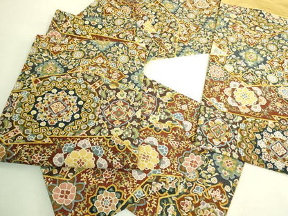 平和屋本店●最高級　中国三大刺繍　総相良刺繍　総刺繍　袋帯　200万粒　総詰め　切り嵌め正倉院花文　金糸　逸品　DZAB8041kh6