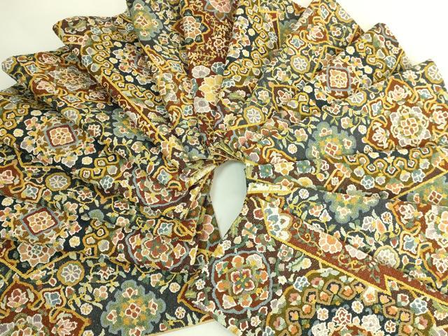 平和屋本店●最高級　中国三大刺繍　総相良刺繍　総刺繍　袋帯　200万粒　総詰め　切り嵌め正倉院花文　金糸　逸品　DZAB8041kh6