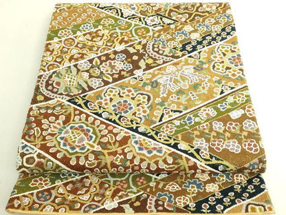 平和屋本店●最高級　中国三大刺繍　総相良刺繍　総刺繍　袋帯　200万粒　総詰め　更紗花文　金糸　逸品　DZAB8042kh6