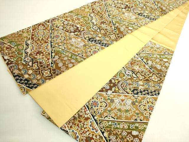 平和屋本店●最高級　中国三大刺繍　総相良刺繍　総刺繍　袋帯　200万粒　総詰め　更紗花文　金糸　逸品　DZAB8042kh6