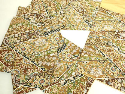 平和屋本店●最高級　中国三大刺繍　総相良刺繍　総刺繍　袋帯　200万粒　総詰め　更紗花文　金糸　逸品　DZAB8042kh6