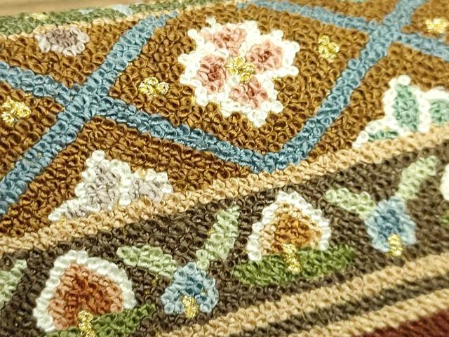 平和屋本店●最高級　中国三大刺繍　総相良刺繍　総刺繍　袋帯　200万粒　総詰め　切り嵌め正倉院花文　金糸　逸品　未使用　DZAB8044kh6