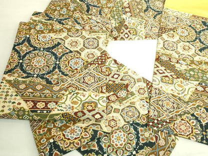 平和屋本店●最高級　中国三大刺繍　総相良刺繍　総刺繍　袋帯　200万粒　総詰め　切り嵌め正倉院花文　金糸　逸品　未使用　DZAB8044kh6