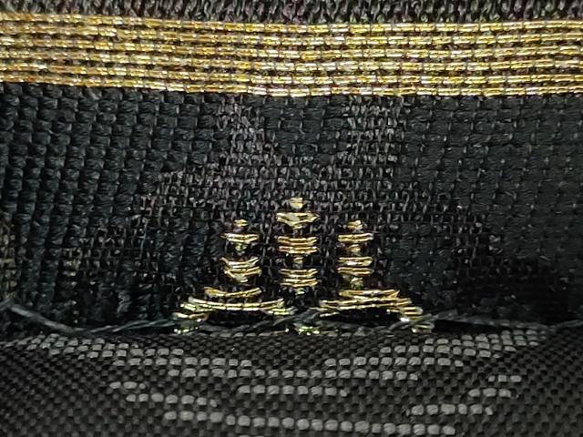 平和屋本店●極上　西陣　じゅらく謹製　六通柄袋帯　輪奈織　牡丹　金糸　逸品　DZAB8046kh6