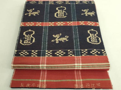 平和屋着物●最高級　龍村平蔵製　太鼓柄　本袋帯　甲比丹仙瓢　逸品　DZAB8049kh6