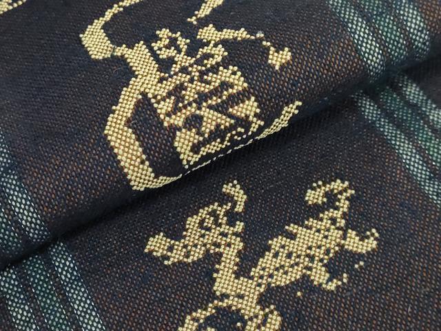 平和屋着物●最高級　龍村平蔵製　太鼓柄　本袋帯　甲比丹仙瓢　逸品　DZAB8049kh6