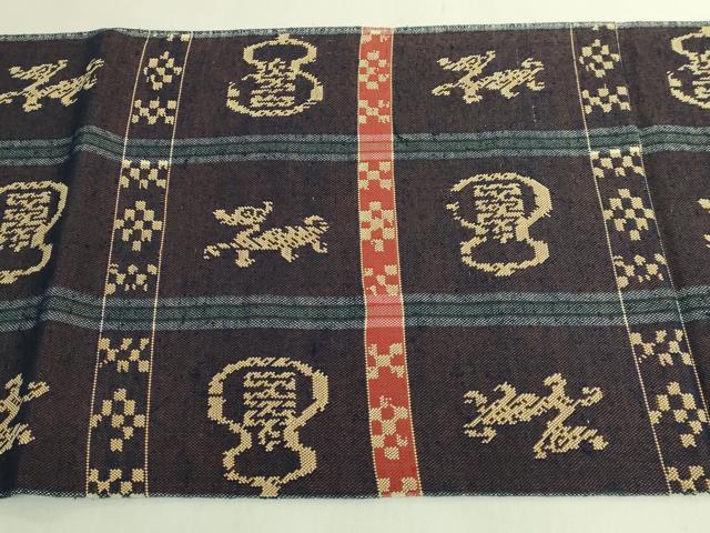 平和屋着物●最高級　龍村平蔵製　太鼓柄　本袋帯　甲比丹仙瓢　逸品　DZAB8049kh6