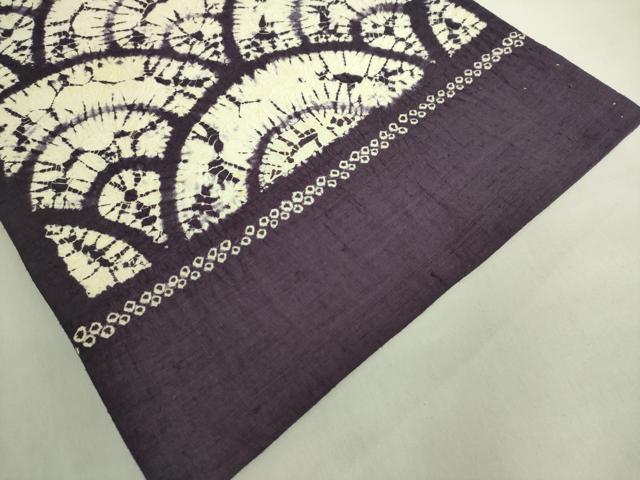 平和屋着物●極上　紫根染　紬　全通柄　京袋帯　青海波　逸品　DZAB8062kh6