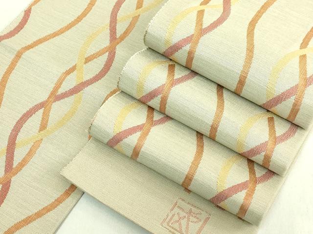 平和屋本店●最高級　男性　人間国宝　北村武資　経錦　角帯　間道　逸品　DZAB8066kh6