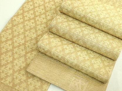 平和屋本店●最高級　男性　人間国宝　北村武資　煌彩錦　角帯　菱　金糸　逸品　DZAB8067kh6