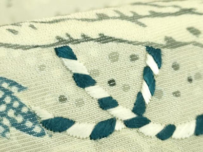 平和屋本店●極上　太鼓柄袋帯　刺繍　花筏　金銀糸　逸品　DZAB8078kh6