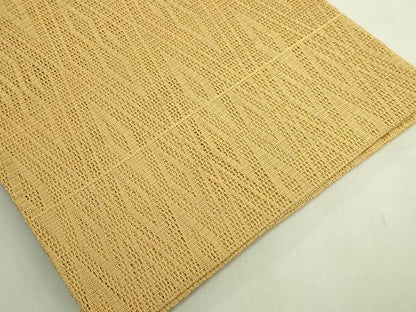 平和屋着物＊極上　夏物　八寸名古屋帯　羅　菱　玉蜀黍色地　逸品　DZAB8089kh6