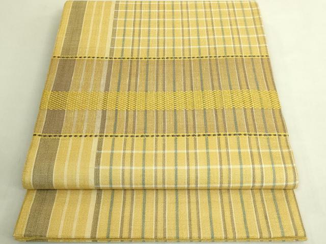 平和屋本店＊極上　夏物　西陣　川島織物　太鼓柄袋帯　格子　逸品　未使用　DZAB8094kh6