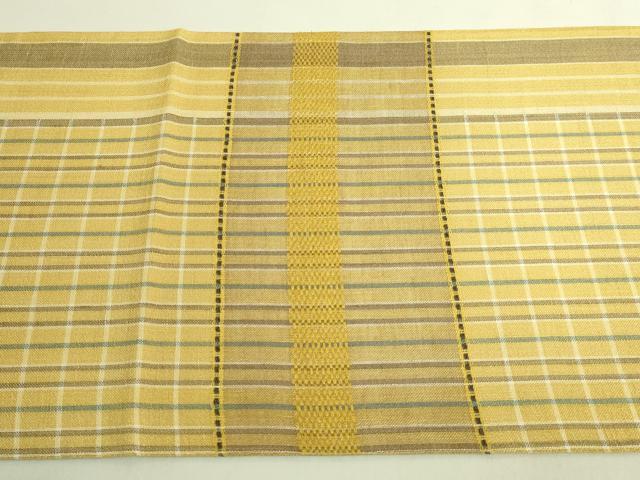 平和屋本店＊極上　夏物　西陣　川島織物　太鼓柄袋帯　格子　逸品　未使用　DZAB8094kh6
