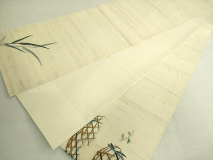 平和屋着物＊極上　夏物　中国三大刺繍　蘇州刺繍　手刺繍　太鼓柄袋帯　鵜　さが美扱い　逸品　DZAB8095kh6