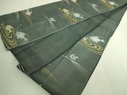 平和屋着物＊極上　夏物　六通柄袋帯　エンゼルフィッシュ　金銀糸　逸品　DZAB8097kh6