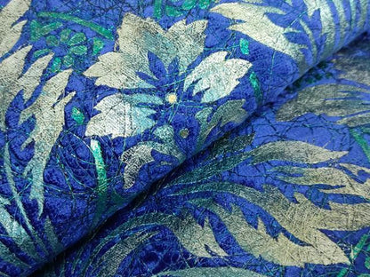平和屋着物＊極上　夏物　太鼓柄袋帯　銀駒刺繍　洋花文　銀彩　逸品　DZAB8098kh6