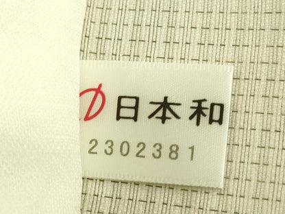 平和屋着物＊極上　夏物　太鼓柄袋帯　銀駒刺繍　洋花文　銀彩　逸品　DZAB8098kh6