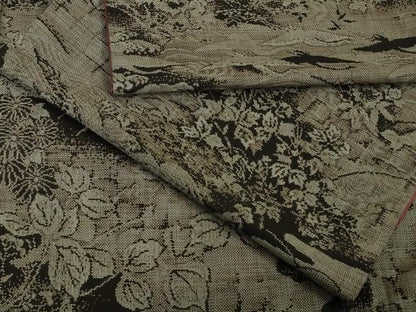 平和屋着物●極上　白泥染の第一人者・絣の魔術師　恵積五郎　本場大島紬　恵大島織物謹製　9マルキ　泥染　琳派　逸品　DZAB8104kh6