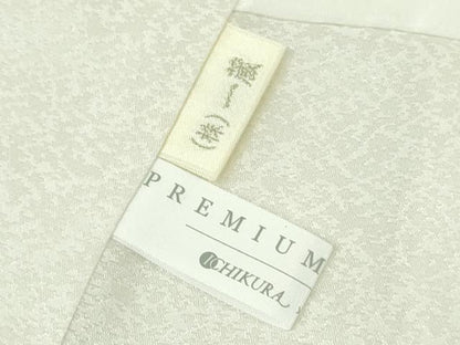 平和屋本店●極上　訪問着　総刺繍　胡蝶蘭　百合　薔薇　花唐草文　白×黒　暈し染め　金糸　逸品　未使用　DZAB8113kh6