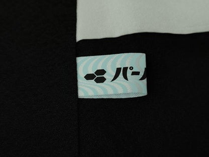 平和屋本店●極上　キモノデザイナー　斉藤上太郎　お召　幾何学文様　反端付き　逸品　DZAB8118kh6